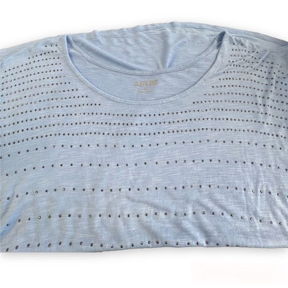 APT. 9 Studded Tee Baby Blue XL 0X - Picture 3 of 4